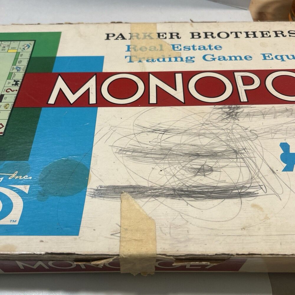 Vintage 1961 MONOPOLY Board Game Parker Brothers with Metal Tokens - Picture 11 of 15